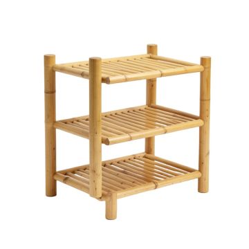 Bamboo Entryway 8 Pair Shoe Rack