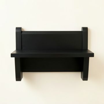 Hazel Brook Wall-Mounted Shelf - Black (synthetic illustration; no displayed measurements)