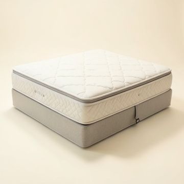 Serta 8 '' Plush Innerspring Mattress And Box Spring Set (synthetic illustration; no displayed measurements)
