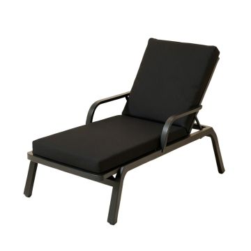 Daiyaan Patio Reclining Chaise Lounge With Cushion