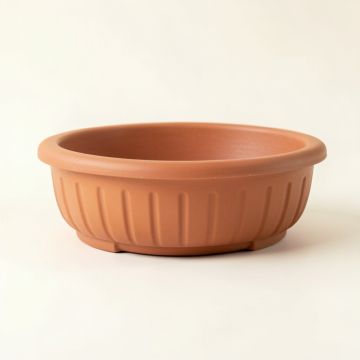 Shore Dale Empty Railing Planter With Integral Brackets - Terracotta (synthetic illustration; no displayed measurements)