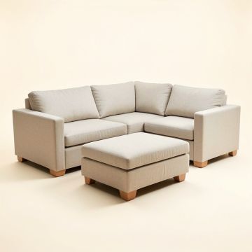 Montz 81 '' Wide Linen Reversible Modular Sofa & Chaise With Ottoman (synthetic illustration; no displayed measurements)