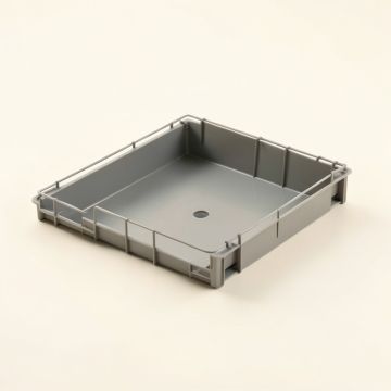 Bay Brook Empty Under-Desk Cable Tray - Gray (synthetic illustration; no displayed measurements)