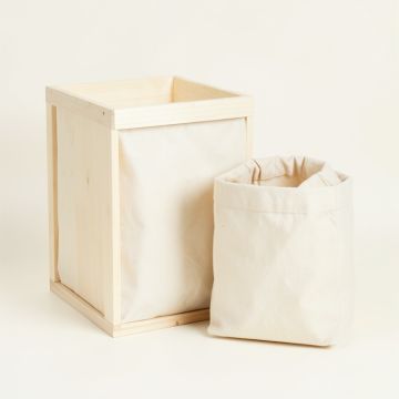 Oak Crossing Laundry Sorting Station With Plain Removable Bags - Ivory (synthetic illustration; no displayed measurements)