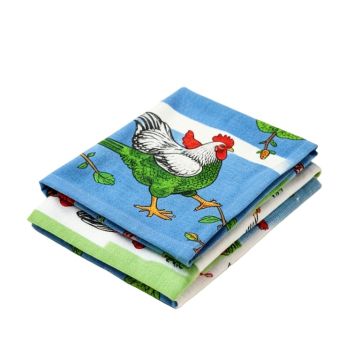 T-Fal Rooster Print Dual Kitchen Dishcloth