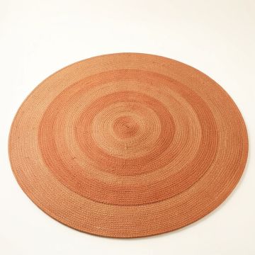 Clay Branch Round Area Rug - Terracotta (synthetic illustration; no displayed measurements)