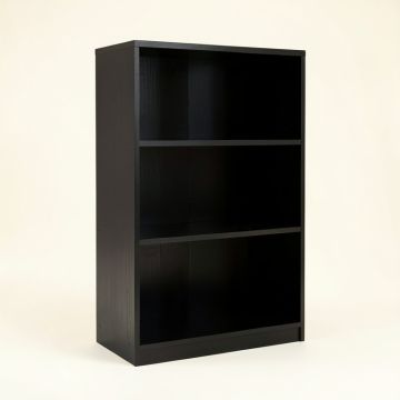Aspen Dell Freestanding Bookcase - Black (synthetic illustration; no displayed measurements)