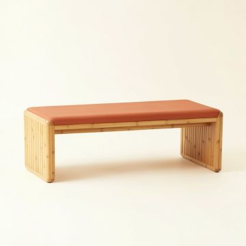 Vale Bridge Indoor Bench - Terracotta (synthetic illustration; no displayed measurements)