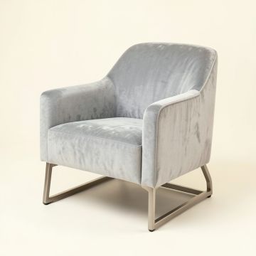 Accent Chair Living Room/Bed Room , Modern Leisure Chair Silver Grey (synthetic illustration; no displayed measurements)