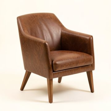 Saulsberry Upholstered Solid Wood Side Chair In Rustic Brown (synthetic illustration; no displayed measurements)