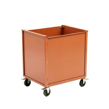 Olive Brook Empty Rolling Workshop Cart - Terracotta