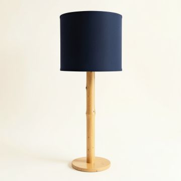 Laurel Crest Floor Lamp With A Plain Fabric Shade - Navy (synthetic illustration; no displayed measurements)