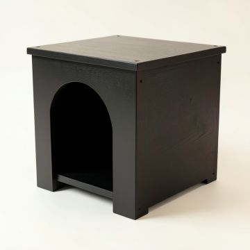 Field Arc Empty Furniture-Style Litter Enclosure (synthetic illustration; no displayed measurements)