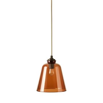 Summit Crest Pendant Light Suspended From One Plain Cable - Terracotta