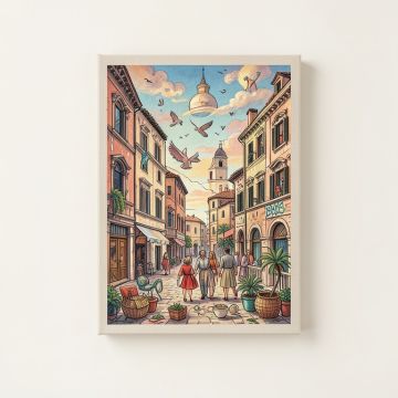 Dolce Vita Rome 3 Street Art Iv By Philippe Hugonnard - Wrapped Canvas Graphic Art Print (synthetic illustration; no displayed measurements)