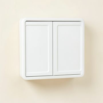 Aspen Crossing Wall-Mounted Entry Cabinet - White (synthetic illustration; no displayed measurements)