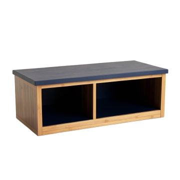Summit Bluff Shoe Storage Bench - Navy