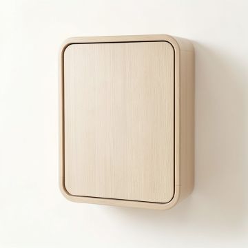 Juniper Crest Wall-Mounted Laundry Cabinet - Beige (synthetic illustration; no displayed measurements)
