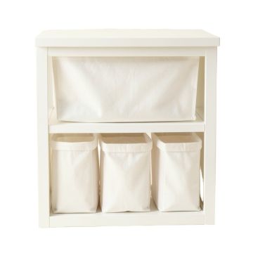 Briar Branch Laundry Sorting Station With Plain Removable Bags - White