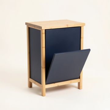 Elm Arc Freestanding Pull-Out Hamper Cabinet (synthetic illustration; no displayed measurements)