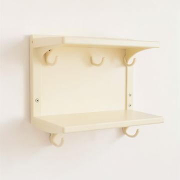Flint Bend Wall-Mounted Entryway Organizer Shelf - Ivory (synthetic illustration; no displayed measurements)
