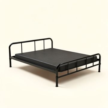 Renaud Parisian Metal Platform Bed (synthetic illustration; no displayed measurements)