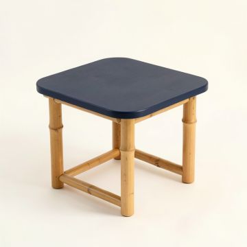 Juniper Branch Compact Balcony Table - Navy (synthetic illustration; no displayed measurements)