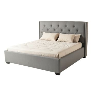Delphis Queen Tufted Upholstered Low Profile Standard Bed