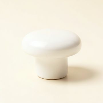 Ridge Bridge Cabinet Knob Without Packaging - White (synthetic illustration; no displayed measurements)