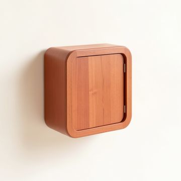 Wren Arc Wall-Mounted Entry Cabinet - Terracotta (synthetic illustration; no displayed measurements)