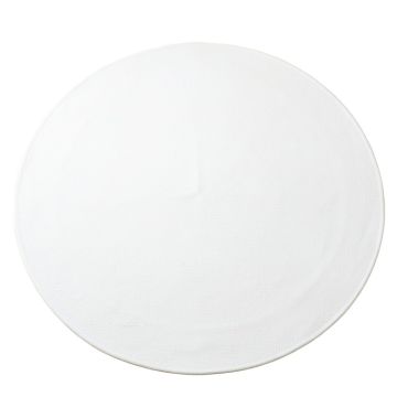 Elm Branch Round Area Rug - White
