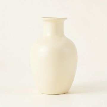 Pine Branch Empty Decorative Vase - Cream (synthetic illustration; no displayed measurements)