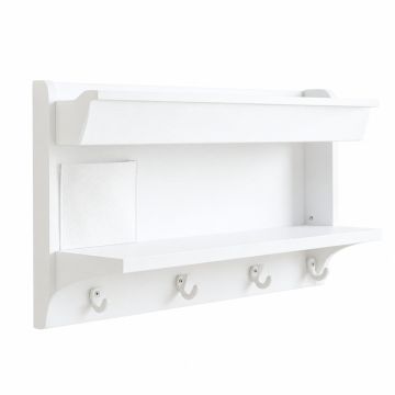 Reed Canyon Wall-Mounted Entryway Organizer Shelf - White