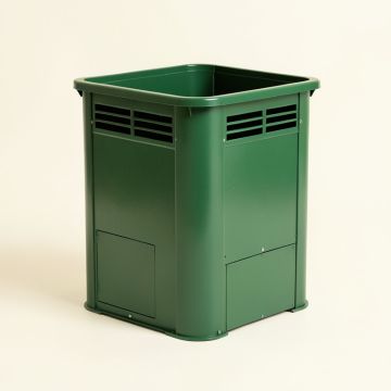 Hill Bend Closed Garden Compost Bin - Green (synthetic illustration; no displayed measurements)