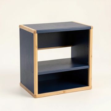 Dawn Arc Low Toy Storage Unit - Navy (synthetic illustration; no displayed measurements)