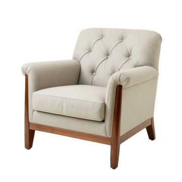 Scranton 31 '' Wide Tufted Linen Armchair