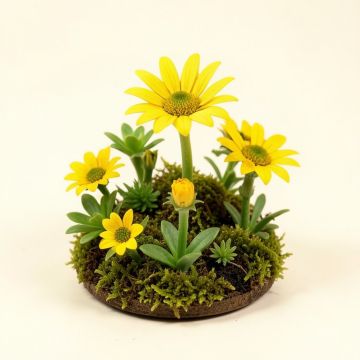Miniature Solar Flower Shop Fairy Garden (synthetic illustration; no displayed measurements)