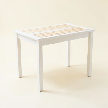 River Arc Patio Table - White (synthetic illustration; no displayed measurements)