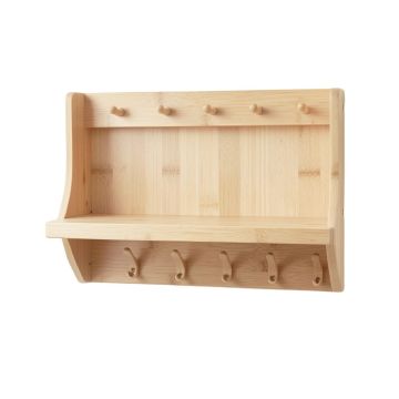 Holly Canyon Wall-Mounted Entryway Organizer Shelf - Beige
