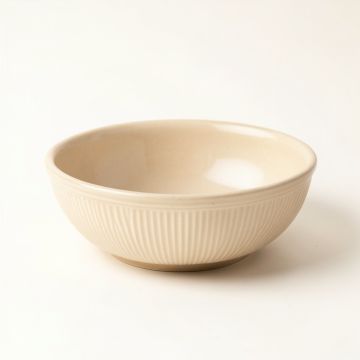 Ridge Arc Dining Bowl - Beige (synthetic illustration; no displayed measurements)