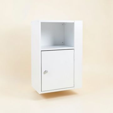 Willow Arc Wall-Mounted Entry Cabinet - White (synthetic illustration; no displayed measurements)