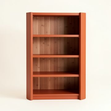 Fern Arc Freestanding Bookcase (synthetic illustration; no displayed measurements)