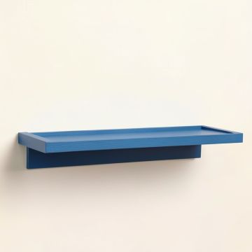 Cliff Bend Wall-Mounted Shelf - Blue (synthetic illustration; no displayed measurements)