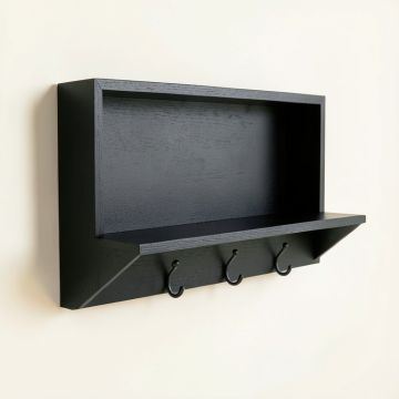 Cliff Canyon Wall-Mounted Entryway Organizer Shelf - Black (synthetic illustration; no displayed measurements)