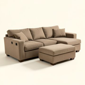 Mcclelland 96 '' Wide Sofa & Chaise With Ottoman (synthetic illustration; no displayed measurements)