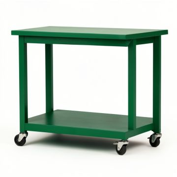 Glen Crossing Empty Rolling Workshop Cart - Green (synthetic illustration; no displayed measurements)