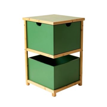 Laurel Dale Freestanding Pull-Out Hamper Cabinet - Green