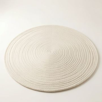 Slate Branch Round Area Rug - Cream (synthetic illustration; no displayed measurements)