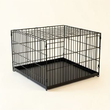 Clay Branch Empty Furniture-Style Pet Crate - Black (synthetic illustration; no displayed measurements)
