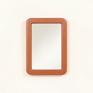 Rowan Crest Framed Wall Mirror - Terracotta (synthetic illustration; no displayed measurements)